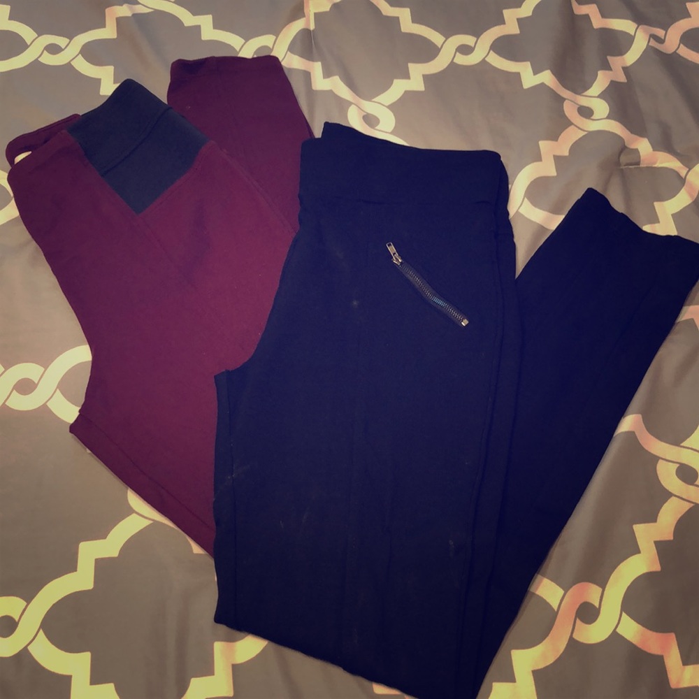 Jegging bundle- good quality- burgundy and black